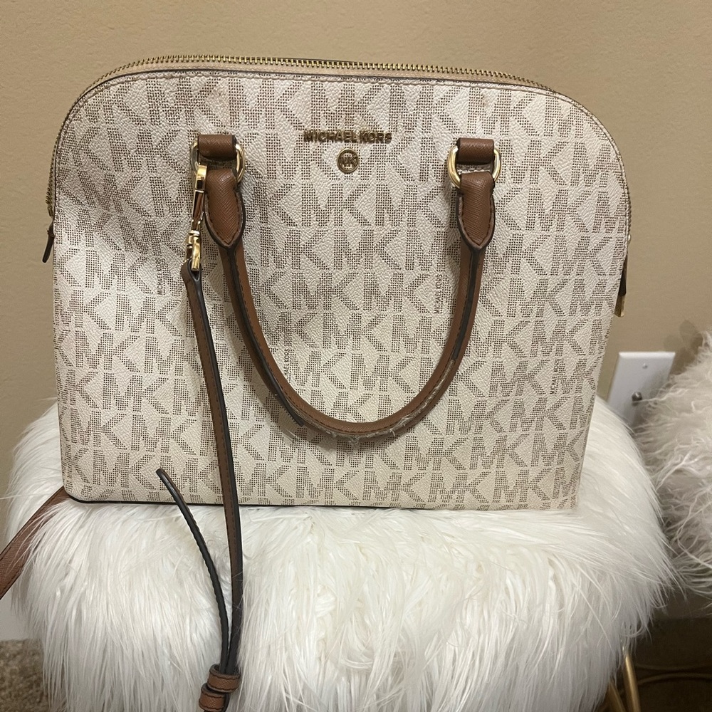 Cream and tan Michael Kors used